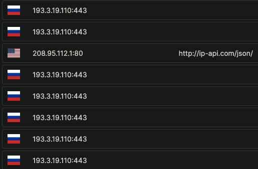 Figure 10. Network requests from BrowserUpdate.exe as shown in Triage report